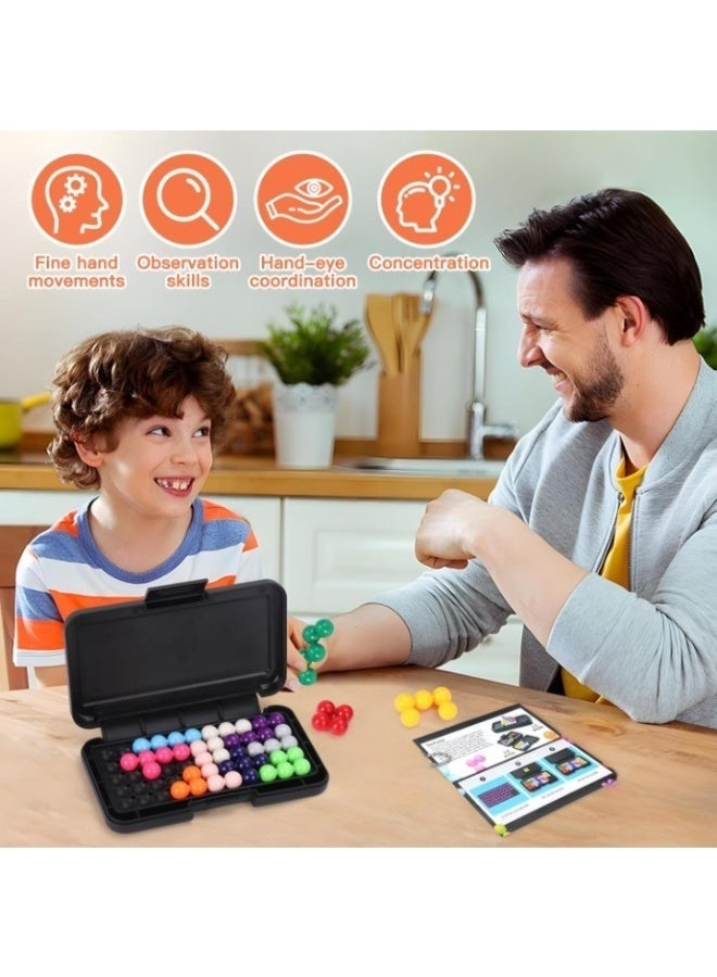 Educational 3D Brain IQ Puzzle Game - 200 Challenges 3D Logic Puzzles for Kids Ages 3+, Teens & Adults - Multi-Color Brain Teasers- STEM Learning Toy for Spatial Reasoning & Problem-Solving - Gift for Family Game Night - Image 2